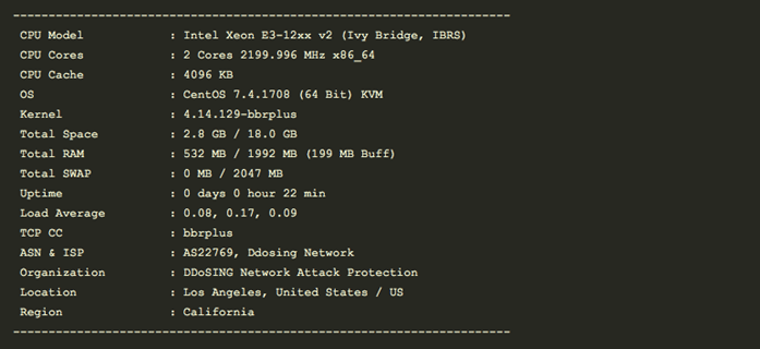 桔子VPS测评-洛杉矶CN2 VPS 三网直连-回程CN2 月付5折1核512M 20GB防御 仅需8毛/天插图3 桔子VPS测评-洛杉矶CN2 VPS 三网直连-回程CN2 月付5折1核512M 20GB防御 仅需8毛/天-WordPress极简博客