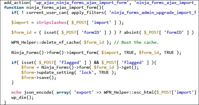 %title插图%num Ninja Forms 低于3.4.24.2可注入恶意代码并接管网站-WordPress极简博客